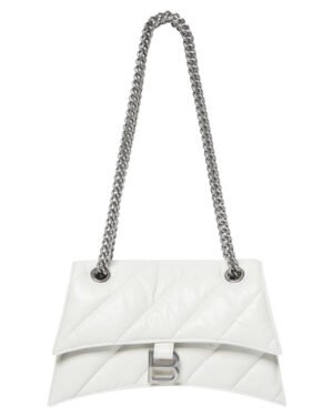 Balenciaga Crush Small Chain Bag Quilted Cream