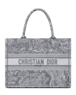 Christian Dior Small Dior Book Tote Gray