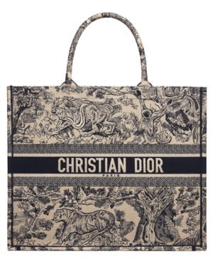 Christian Dior Book Tote Toile de Jouy Bag Blue