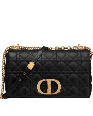 Christian Dior Large Dior Caro Bag Black
