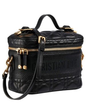 Christian Dior The Leather Vanity Bag Black