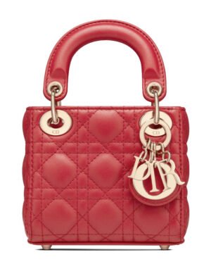Christian Dior Micro Lady Dior Bag Red