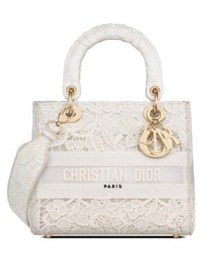Christian Dior Medium Lady D-Lite Bag White