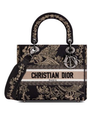 Christian Dior Medium Lady D-Lite Bag Black