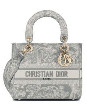 Christian Dior Medium Lady D-Lite Bag Gray