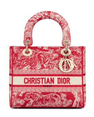 Christian Dior Medium Lady D-Lite Bag Red
