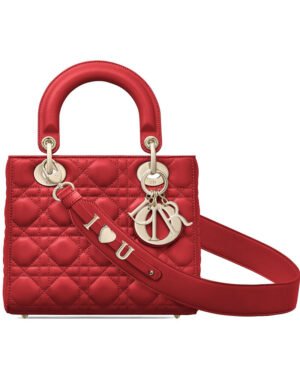 Christian Dior My ABCDior Lambskin Bag Red