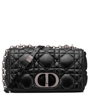 Christian Dior Medium Dior Caro Bag Black