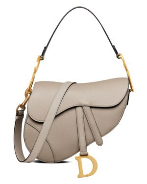 Christian Dior Saddle Bag With Strap Apricot