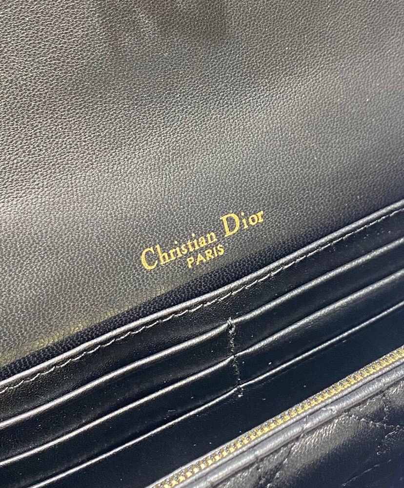 Christian Dior Lady Dior Chain Pouch Black - Image 7