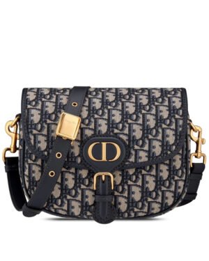 Christian Dior Medium Dior Bobby Handbag Dark Blue