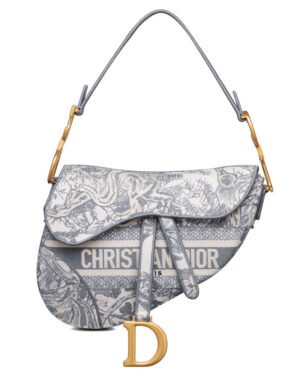 Christian Dior Saddle Bag Gray