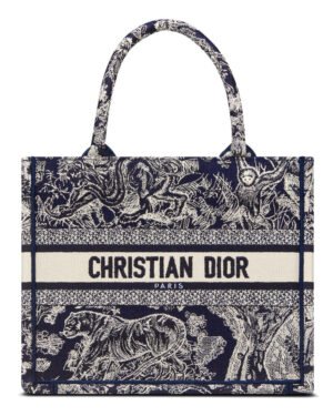 Christian Dior Small Dior Book Tote Dark Blue