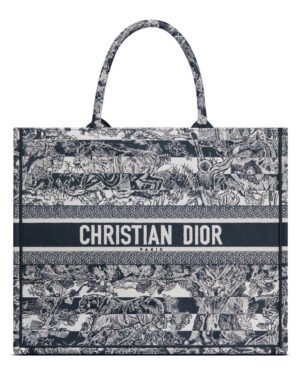 Christian Dior Large Book Tote Dark Blue