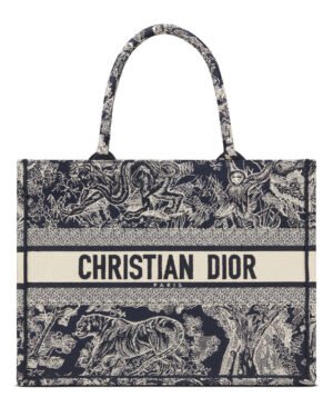 Christian Dior Medium Dior Book Tote Dark Blue