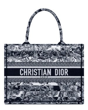 Christian Dior Medium Book Tote Dark Blue