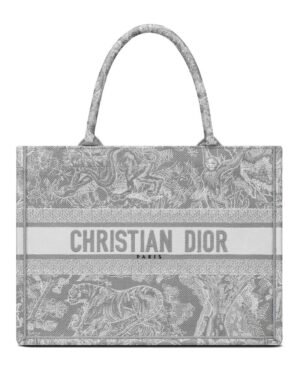 Christian Dior Small Dior Book Tote Gray