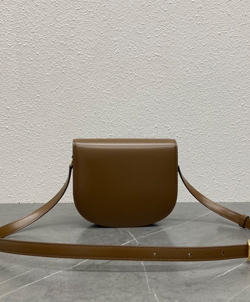 Celine Teen Besace Triomphe In Shiny Calfskin Coffee - Image 4