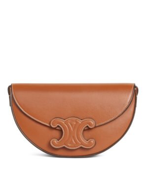 Celine Besace Cuir Triomphe In Smooth Calfskin Coffee