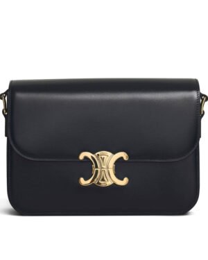Celine Medium Triomphe Bag In Shiny Calfskin