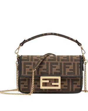 Fendi Mini Baguette Fabric Bag 8BS0171 Coffee