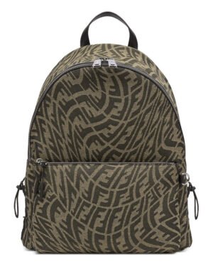Fendi Backpack In FF Vertigo Fabric 7VZ042 Coffee