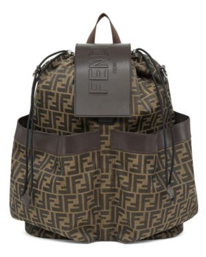 Fendi Drawstring Backpack 7VZ056 Dark Coffee