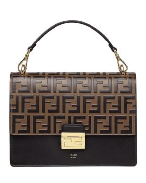 Fendi Kan I Leather Bag 8BT315 Coffee