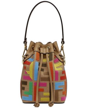 Fendi Mon Tresor Multicolor FF Canvas Mini Bag 8BS010 Polychrome