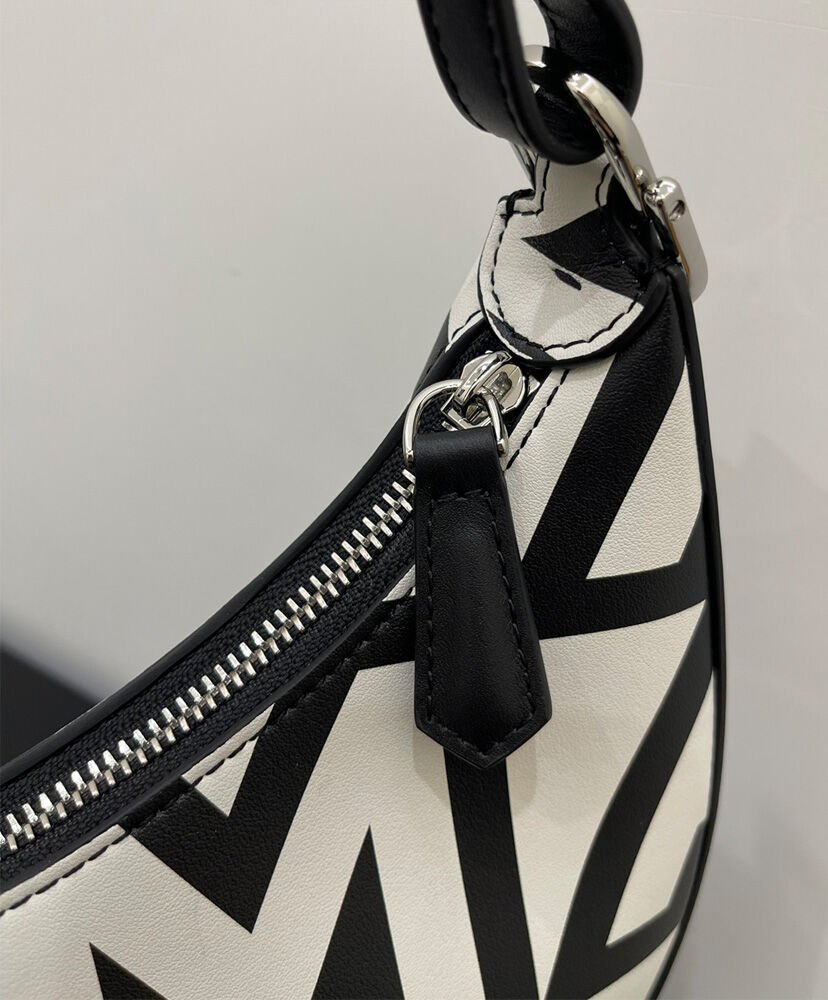 Fendi Fendigraphy Small Two-tone printed leather Fendi Roma Capsule Bag 8BR798 Black - Image 8