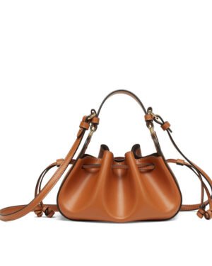 Fendi Pomodorino Leather Mini Bag 8BS059 Coffee