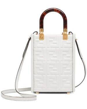 Fendi Mini Sunshine Shopper 8BS051 White