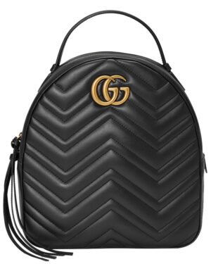 Gucci GG Marmont Quilted Leather Backpack Bag 476671 Black