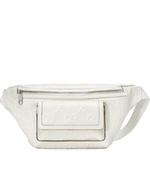 Gucci GG Embossed Belt Bag 645093 Cream