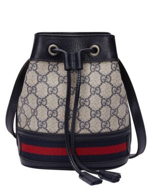 Gucci Ophidia Mini GG Bucket Bag 550620 Dark Blue
