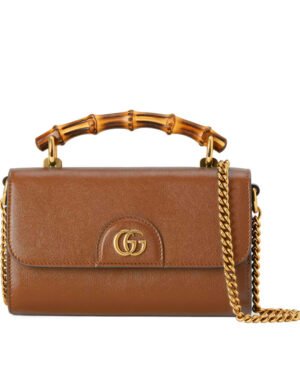 Gucci Diana Mini Shoulder Bag 675795 Dark Coffee