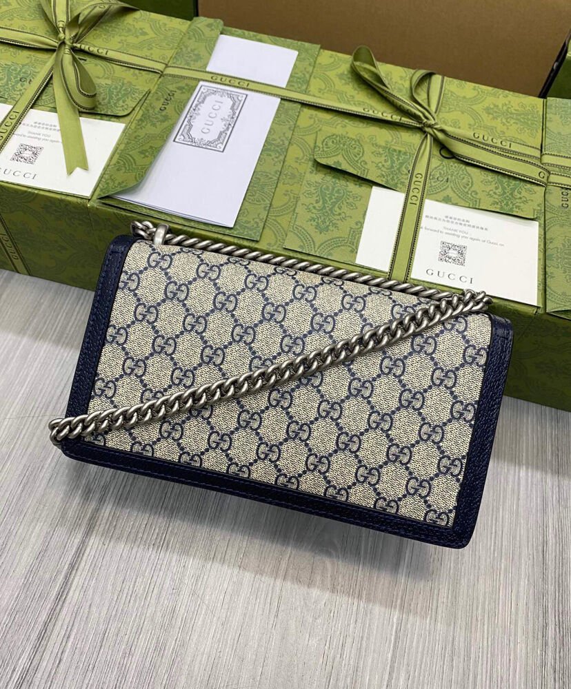 Gucci Dionysus Small GG Shoulder Bag 499623 Dark Blue - Image 3