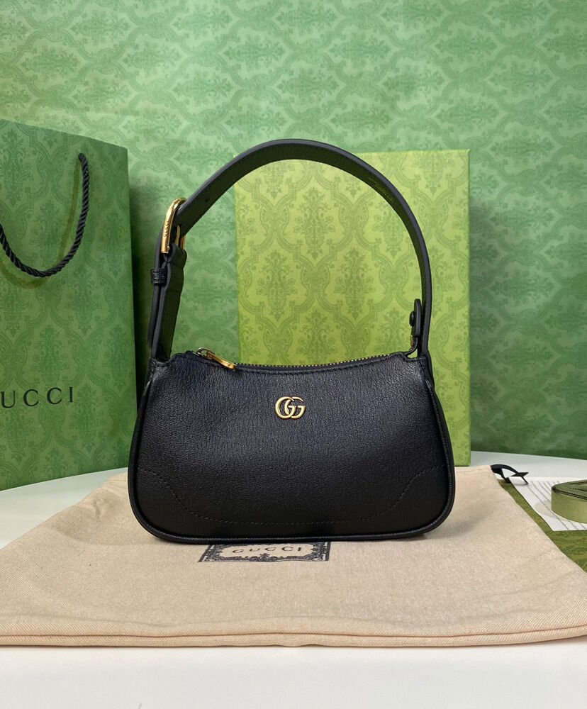 Gucci Aphrodite Shoulder Bag With Double G 739076 Black - Image 2