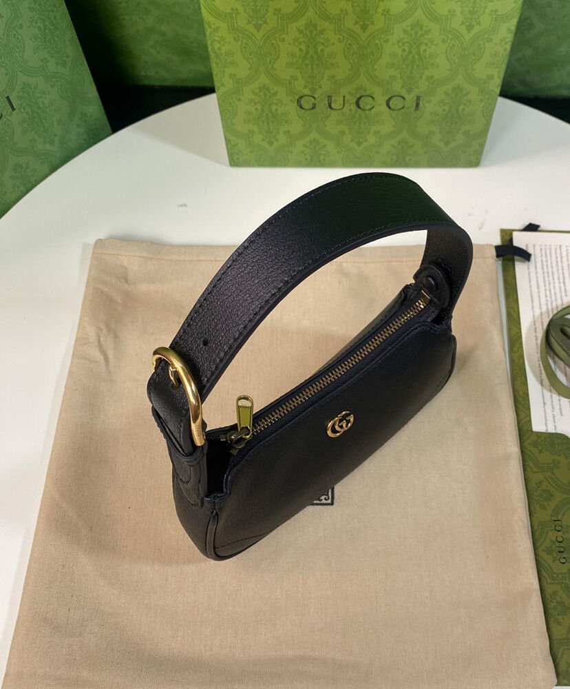 Gucci Aphrodite Shoulder Bag With Double G 739076 Black - Image 9