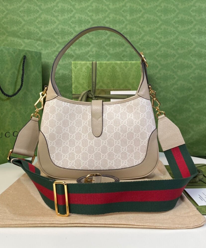 Gucci Jackie 1961 Small GG Shoulder Bag Cream - Image 5