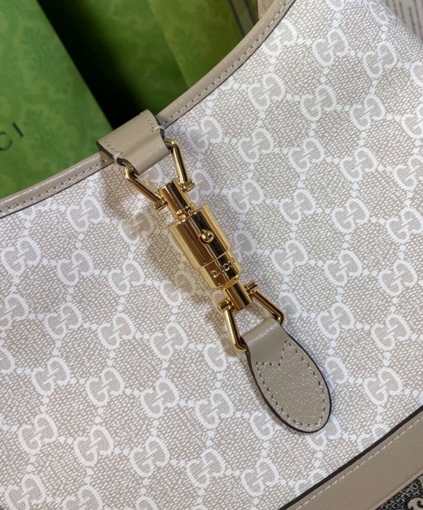 Gucci Jackie 1961 Small GG Shoulder Bag Cream - Image 8