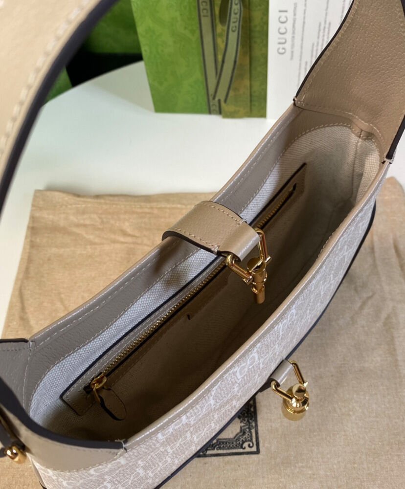 Gucci Jackie 1961 Small GG Shoulder Bag Cream - Image 9
