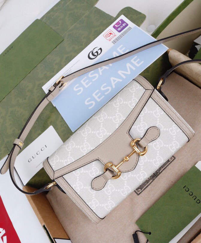 Gucci Horsebit 1955 Mini Bag 699296 Cream - Image 2
