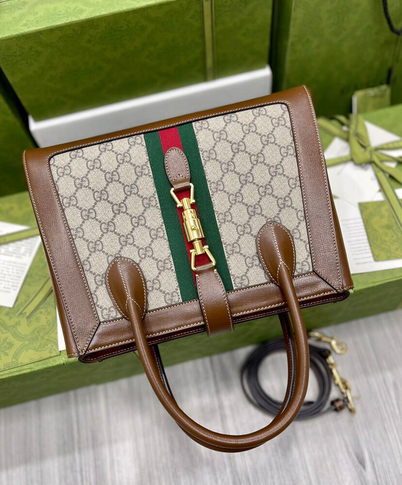 Gucci Jackie 1961 Medium Tote Bag 649016 Coffee - Image 3