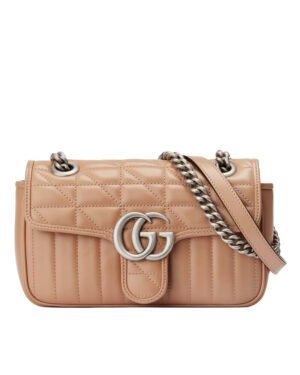 Gucci GG Marmont Mini Shoulder Bag 446744 Apricot