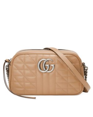 Gucci GG Marmont Small Shoulder Bag 447632 Apricot