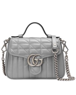 Gucci GG Marmont Mini Handbag 583571 Gray