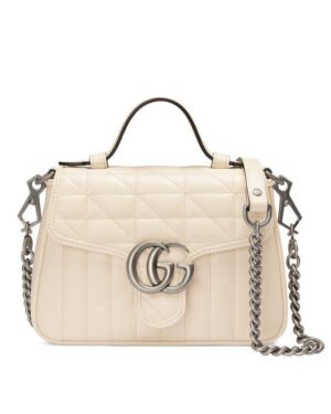 Gucci GG Marmont Mini Handbag 583571 Cream