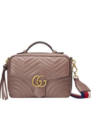 Gucci GG Marmont matelasse top handle bag 498100 Gray