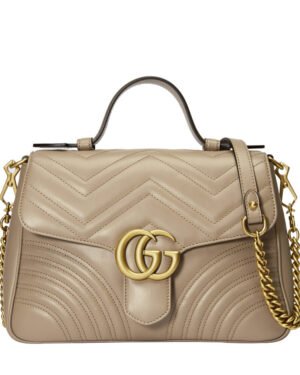 Gucci GG Marmont small top handle bag 498110 Apricot